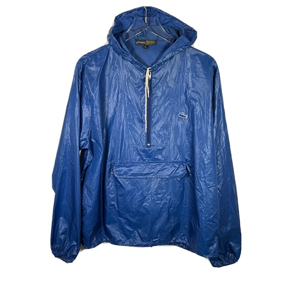 Lacoste Jackets \u0026 Coats | Vintage Lacoste Windbreaker Jacket Sz L Zip Pullover Hooded Mens Blue Packable | Color: Blue | Size: L | Pm-65059640's
